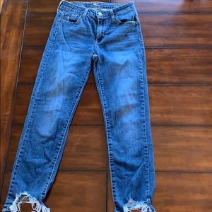 Just black medium wash sharkbite jeans